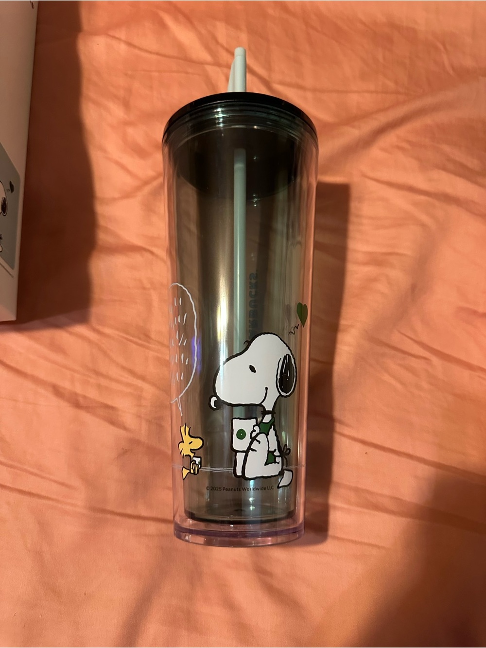 STARBUCKS Hello Kitty Cream Tumbler and STARBUCKS Peanuts tumbler new with tags - Picture 5 of 7